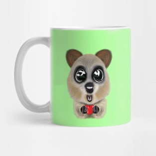 Big-Eyed Quokka With A Red Heart Mug